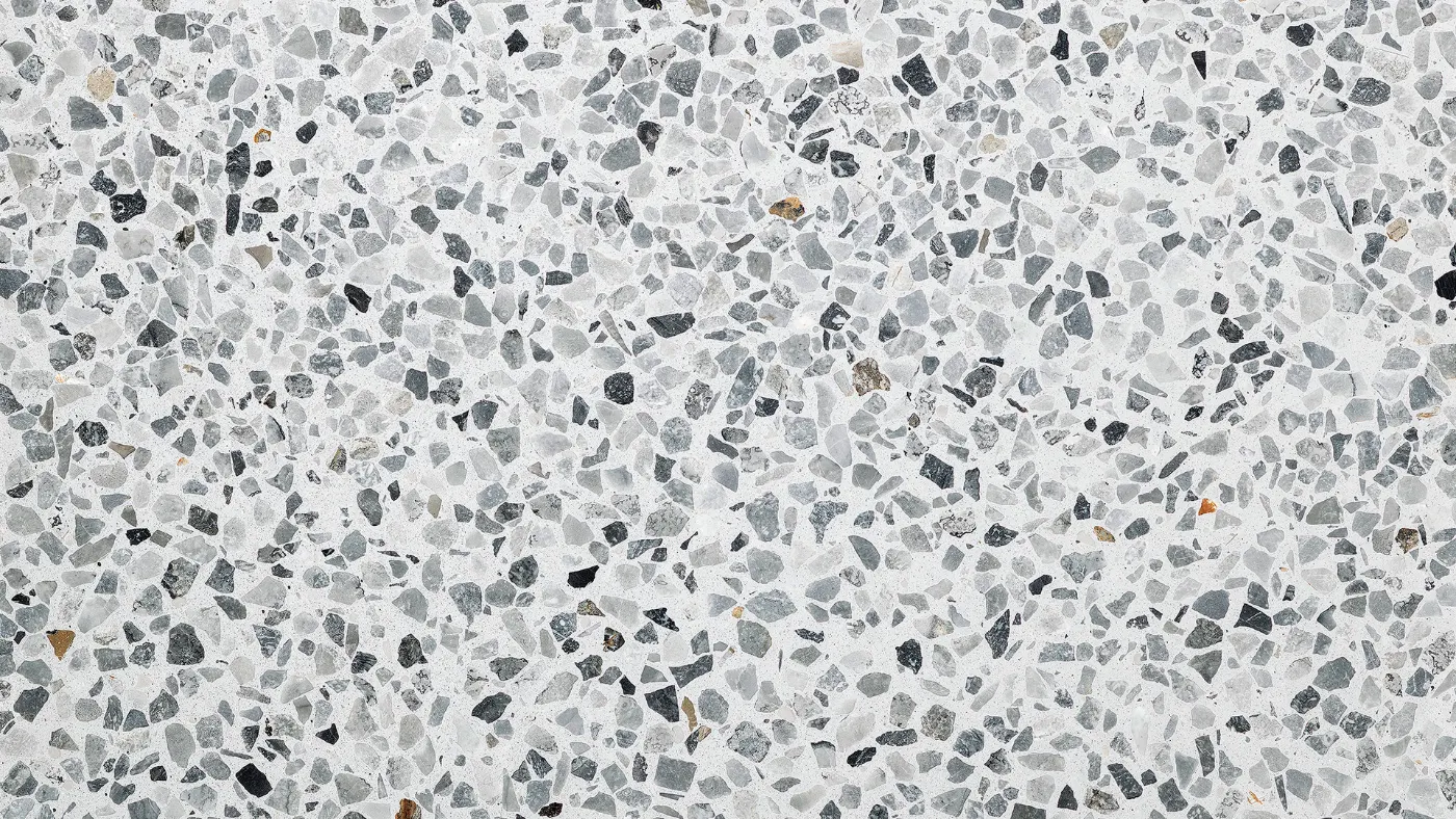 Pavimento in Lixio®+ graniglia a basso spessore, superficie realizzata
