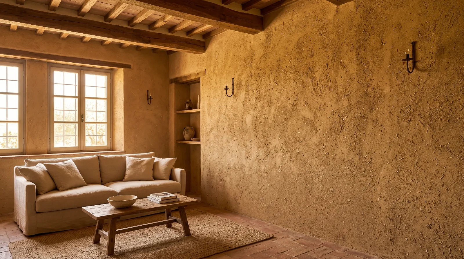 Rivestimento in calce Terrae-Calce®, Siena, superficie realizzata